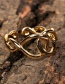 Fashion Bronze Cross Hollow Copper Gold Plated Open Ring