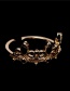 Fashion Bronze Plating Crown Geometric Open Ring