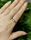 Fashion Ancient Gold Color Asymmetric Chain Clasp With Zircon Open Ring