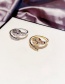 Fashion Platinum Plated Micro-set Zircon Snake-shaped Open Ring