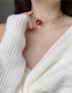 Fashion Silver Color Color Flannel Flower Pearl Stitching Chain Necklace