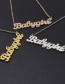 Fashion Earrings-gold Color Letter Stainless Steel Hollow Earrings Necklace