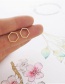 Fashion Gold Color Geometric Hexagonal Stainless Steel Earrings