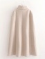 Fashion Nude Double-breasted Solid Color Sleeveless Cape Coat
