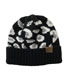Fashion Claret Letter-labeled Leopard-print Curled Knit Hat