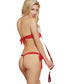 Fashion Red One-piece Three-point Bundled See-through Christmas Suit Sexy Underwear