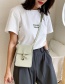 Fashion Green Flap Top Stamped Letters One-shoulder Messenger Bag