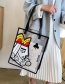Fashion Hearts Face Print Transparent Shoulder Bag