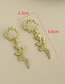 Fashion Gold Color Alloy Branch Rose Gold Earrings