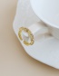 Fashion Gold Color Copper Inlaid Zircon Opening Ring