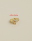 Fashion Gold Color Copper Inlaid Zircon Nail Ring