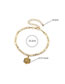 Fashion Gold Color F Letter Geometry Pendant Alloy Anklet