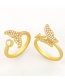 Fashion Butterfly Fishtail Butterfly Micro-set Zircon Open Ring