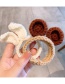 Fashion Bear Ears Black Woolen Knitted Rabbit Ears Hit Color Childrens Large Intestine Loop Hair Rope