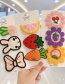 Fashion Pink Watermelon [3-piece Set] Fruit Animal Wool Knitted Alloy Childrens Hairpin