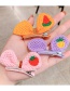 Fashion Orange Woolen Rabbit Ears Fruit Hairpin For Children