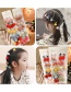 Fashion Curly Flowers Plush Ball Hit Color Childrens Hair Rope Set
