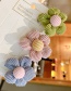Fashion Deep Purple Flower [hairpin] Flower Fabric Contrast Color Childrens Hairpin
