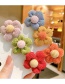 Fashion Deep Purple Flower [hairpin] Flower Fabric Contrast Color Childrens Hairpin