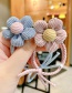 Fashion Green Flowers-hair Rope Flower Contrast Color Fabric Knotted Childrens Hair Rope