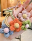 Fashion Blue Flowers-hair Rope Flower Contrast Color Fabric Knotted Childrens Hair Rope