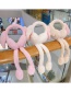 Fashion Pink Moving Rabbit Ears Plus Velvet Earmuffs For Children