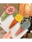 Fashion Mangosteen Frosted Animal Fruit Alloy Children Hairpin