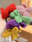 Fashion Yellow Knitted Childrens Hair Rope With Woolen Bow