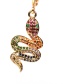 Fashion Suit Snake Shaped Crystal Diamond Pendant Necklace Earrings Ring Set