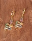 Fashion Necklace Snake Shaped Crystal Diamond Pendant Necklace Earrings Ring Set