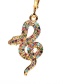 Fashion Suit Snake Shape Full Diamond Pendant Necklace Earrings Ring