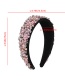 Fashion Pink Fabric Diamond-studded Flower Headband