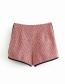 Fashion Pink Tweed Contrast Shorts