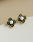 Fashion Bronze Alloy Flower Earrings