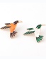 Fashion Green Bird Alloy Dripping Bird Brooch