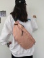 Fashion Pink Solid Color Canvas Stitching Crossbody Shoulder Bag
