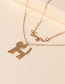 Fashion Cat Electroplated Letter Cat Stainless Steel Multilayer Necklace