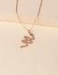 Fashion Snake Full Diamond Small Snake Stainless Steel Necklace
