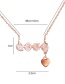 Fashion Rose Gold Love Heart Inlaid Zircon Stainless Steel Necklace