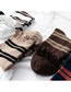 Fashion White Contrasting Striped Pile Of Socks