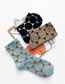 Fashion Khaki Big Round Polka Dot Tube Pile Pile Socks