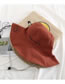 Fashion Pink+beige Smiley Letter Embroidery Foldable Double-sided Fisherman Hat