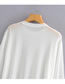 Fashion White Pure Color Drawstring Long-sleeved Mesh Sunscreen