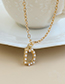 Fashion F Alloy Pearl Letter Necklace