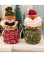 Fashion Snowman Christmas Burlap Close-up Apple Bag