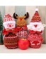 Fashion Deer Christmas Knitted Yarn Closure Child Apple Gift Bag