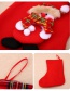 Fashion Deer Christmas Plaid Stitching Plush Three-dimensional Christmas Socks