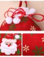 Fashion Red Snowman Christmas Golden Velvet Drawstring Apple Gift Bag