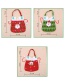 Fashion Red Snowman Christmas Golden Velvet Drawstring Apple Gift Bag