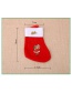 Fashion Red Non-woven Stitching Contrast Color Christmas Socks